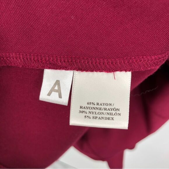 Ann Taylor Fit Flare Cap Sleeve Dress Drop Waist Cranberry Red Size 2 - Picture 5 of 9